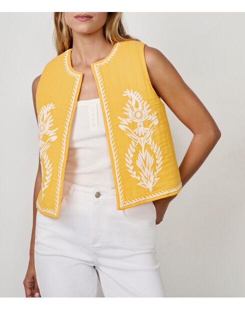 Gilet Teresa brod bouton d'or