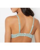 Klassischer BH mit Bügel und ohne Schale Vaiana, gedruckt auf grünem Grund