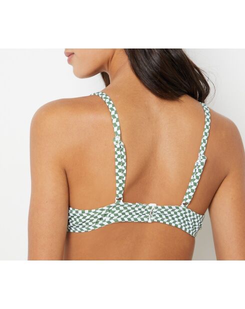 Klassischer BH mit Bügel und ohne Schale Vaiana, gedruckt auf grünem Grund