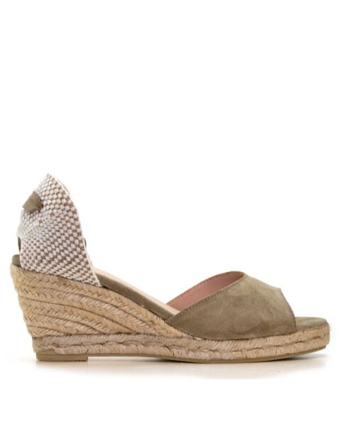 Sandales compensées Ana Belen kaki - Talon : 6,5 cm