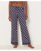 Florish blauwe broek met print