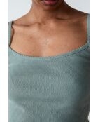 Kaki hemd met olijfgroen en pollin