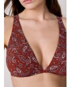 Klassieke bh met beugel en zonder schelp Charliz bedrukte baksteenachtergrond