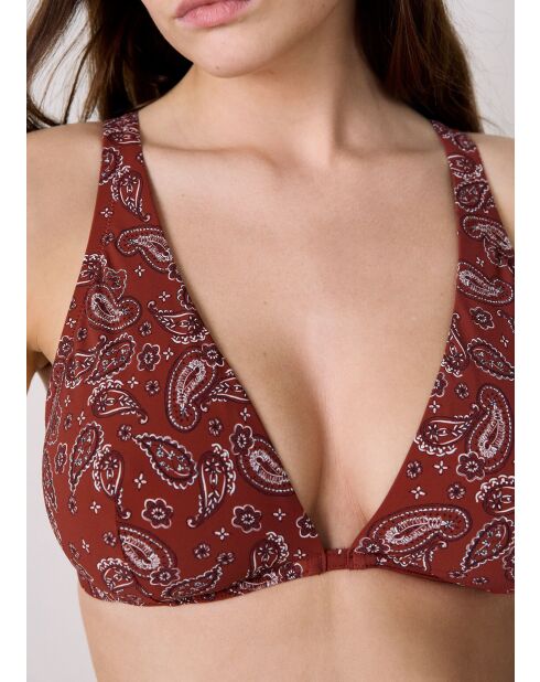 Klassieke bh met beugel en zonder schelp Charliz bedrukte baksteenachtergrond