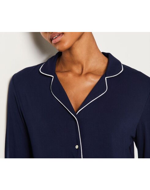 Donkerblauw overhemd Albane