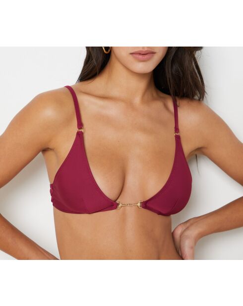 Horsy burgunderfarbener Triangel-BH ohne Bügel und ohne Schale