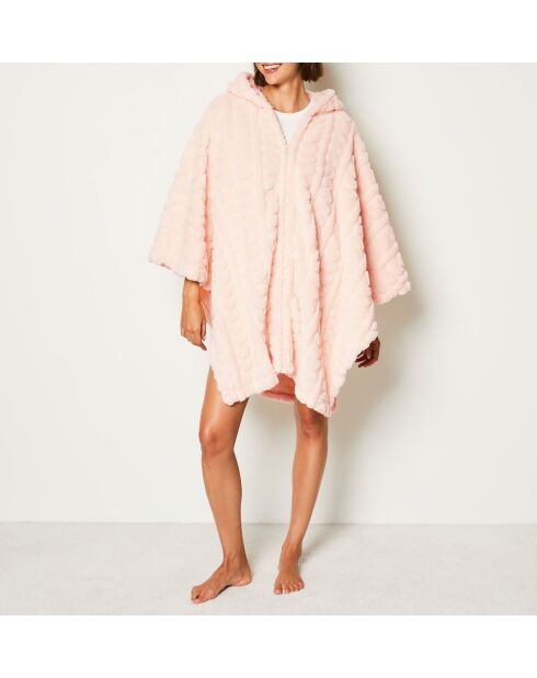 Poncho en polvo rosa Marka