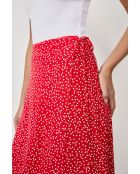 Gonna Betina con stampa a fondo corallo