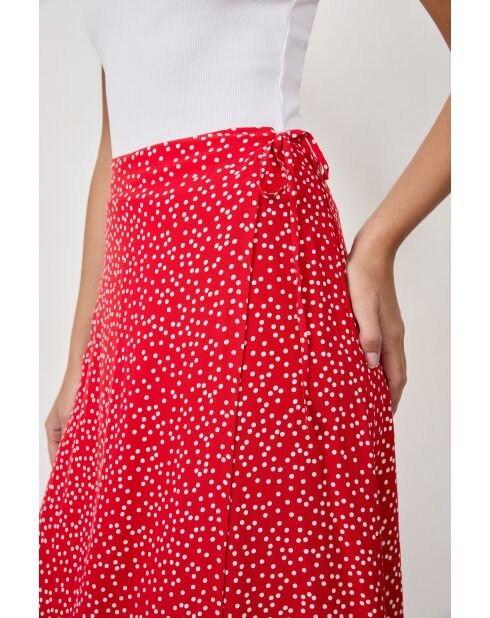 Jupe Betina imprimé fond corail