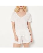 Josie ecru korte broek