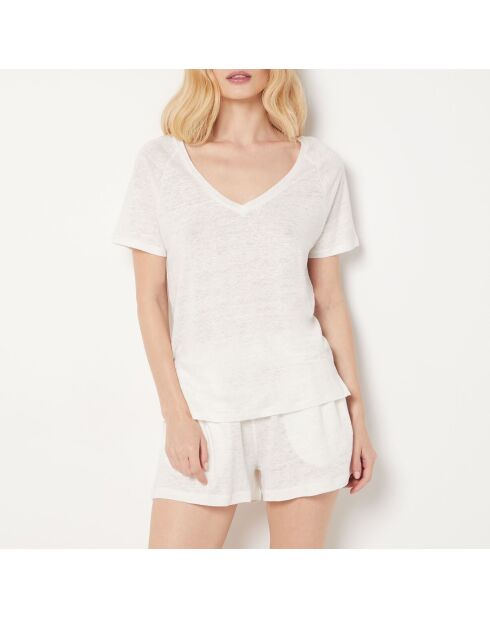 Josie ecru korte broek