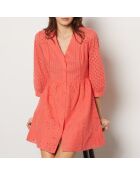 Vestido Coral bordado Tully