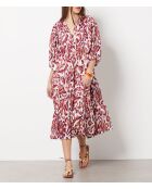 Alicia Kleid mit Backstein-Hintergrunddruck