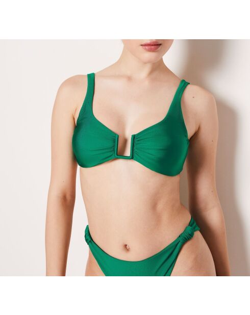 Sujetador roja esmeralda sin aros y sin concha