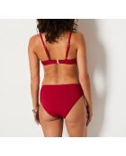 Klassischer Push-up-BH mit Bügel und burgunderfarbener Baba-Muschel