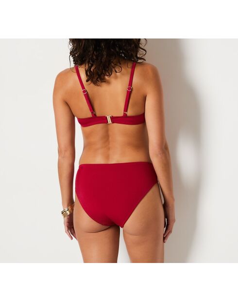 Klassischer Push-up-BH mit Bügel und burgunderfarbener Baba-Muschel