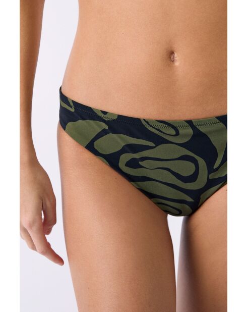 Bikinibroekje Pipa met zwarte achtergrondprint