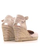 Sandales compensées Nira Serraje beiges - Talon : 6,5 cm