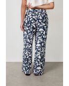 Calypso blauwgroene broek met print
