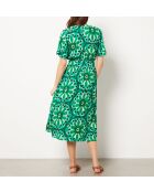 Valentina jurk met smaragdgroene print