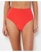 Braguitas de bikini de cintura alta con estampado rojo