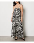 Caetana-Kleid gedruckt auf weißem Hintergrund