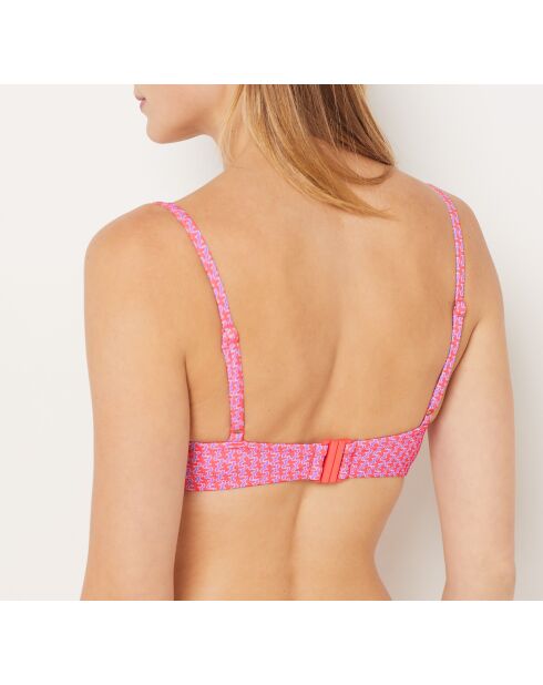 Manzania klassieke bh zonder beugel en zonder schelp bedrukte roze achtergrond
