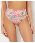 Bonita mehrfarbige Bikinihose mit hoher Taille