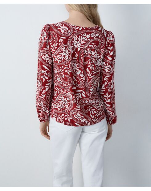 Chemise Salome imprimée fond brique