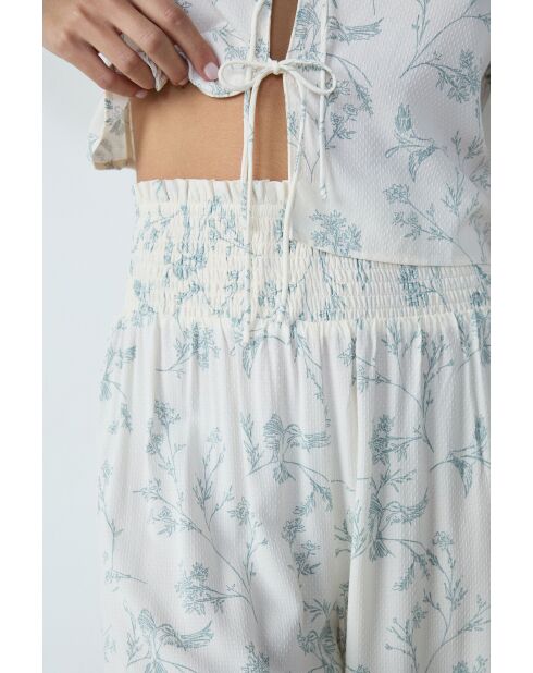 Reese blauwgroene broek met print