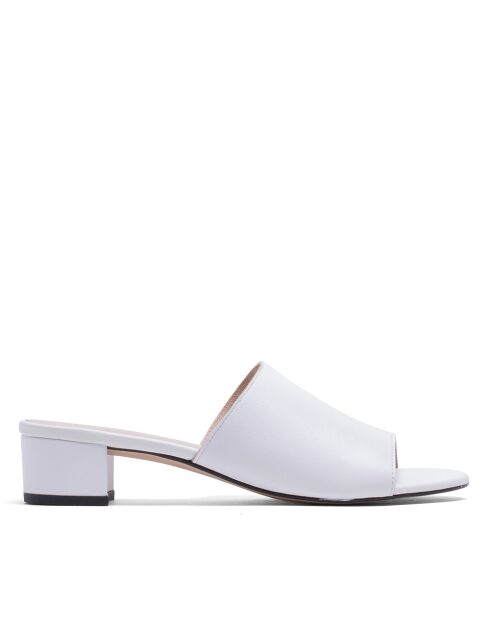 Mules à talon CA-264 napa blancs