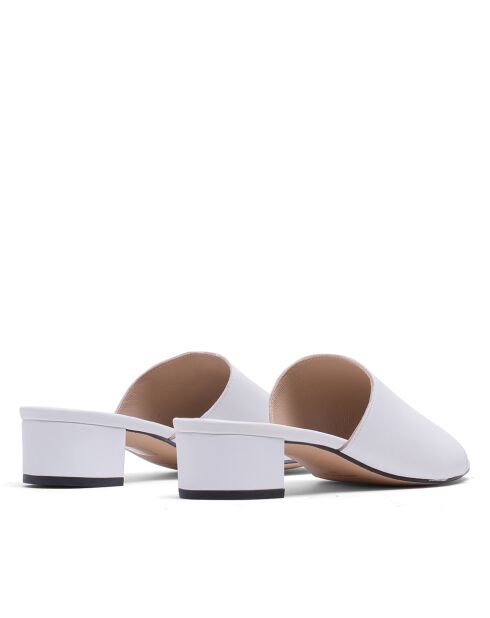 Mules à talon CA-264 napa blancs