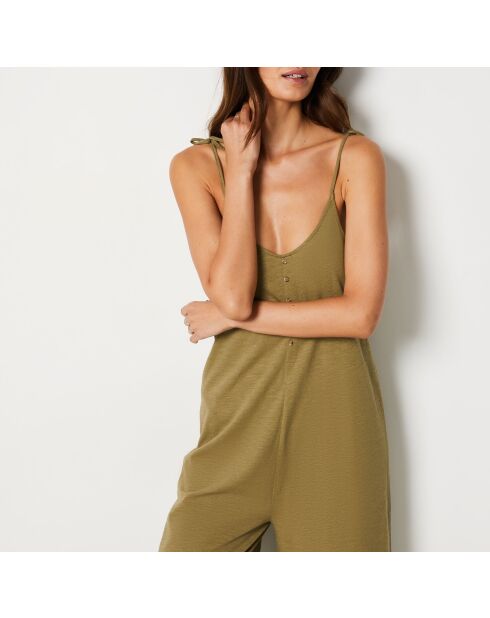 Kaki olijfkleurige jumpsuit uit één stuk uit Syrille