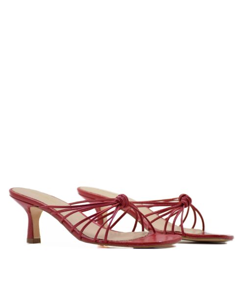 Sandales à talon Annecy rouges - Talon : 5,5 cm