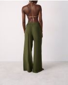 Guarita b kaki olijfkleurige rechte broek