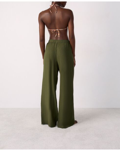 Guarita b kaki olijfkleurige rechte broek