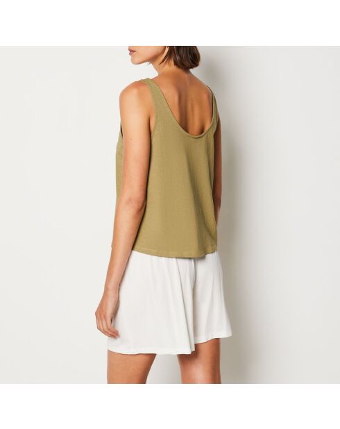 Camiseta sin mangas Susan caqui oliva