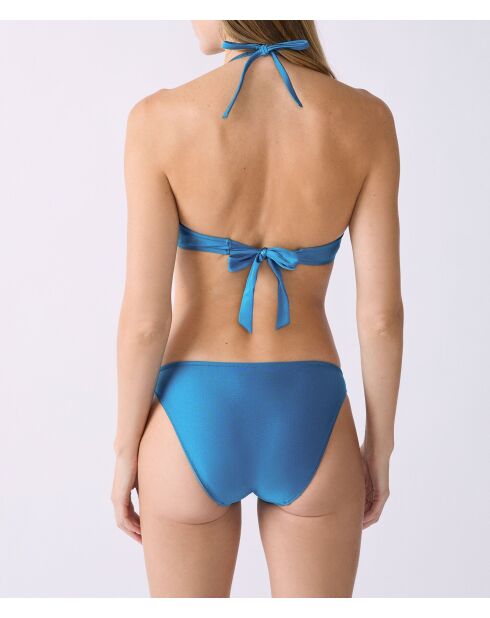 Klassieke push-up bh met beugel en schelp Negara eendenblauw