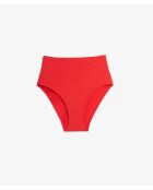 Braguitas de bikini de cintura alta con estampado rojo