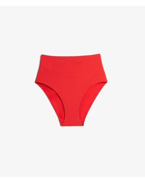 Braguitas de bikini de cintura alta con estampado rojo