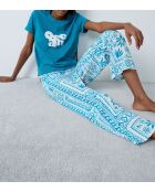 Pantalones Eulili turquesa