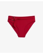 Braguita de bikini de cintura alta con granate burdeos de Baba