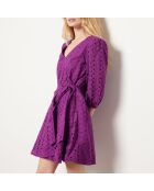 Vestido Ulys bordado en ciruela