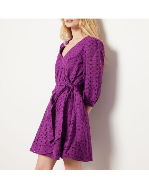 Vestido Ulys bordado en ciruela