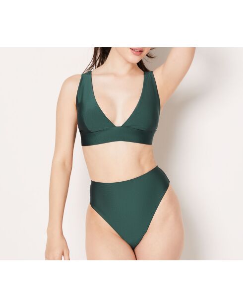 Caleta groen bikinibroekje met hoge taille