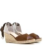 Sandales compensées Ana Belen marron - Talon : 6,5 cm