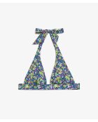 Salinas blaugrüner bedruckter Triangel-BH ohne Schale