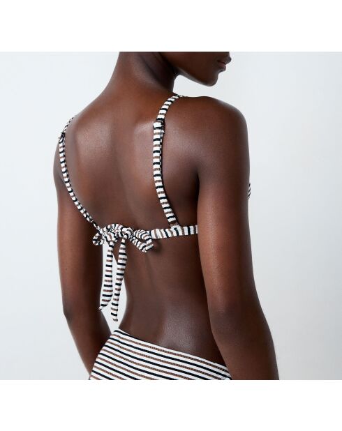 Mehrfarbiger Ajo-BH ohne Bügel, Stirnband und ohne Schale