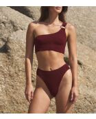 Braune Bikinihose mit hohem Beinausschnitt von Onesize by Team