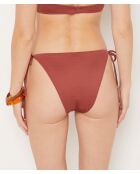 Idilliaco slip bikini marrone con cravatta